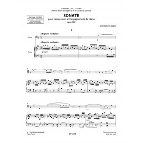 Sonate, opus 168 : pour basson avec accompagnement de piano
